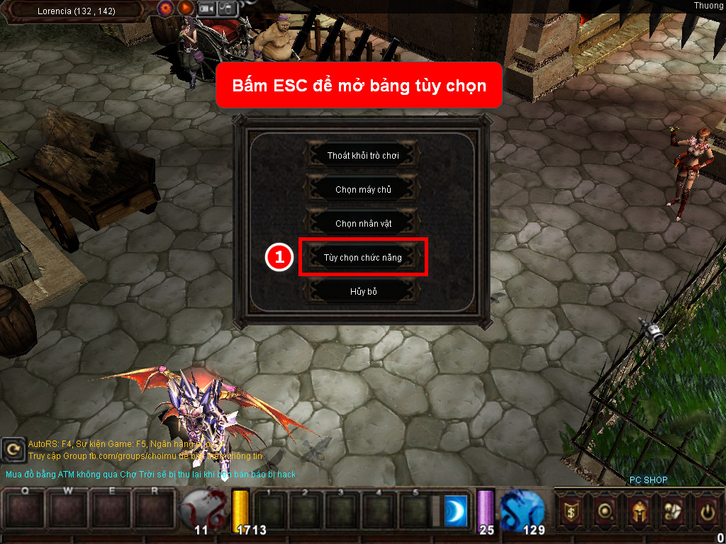 Chức năng chính của Game MU Hắc Long