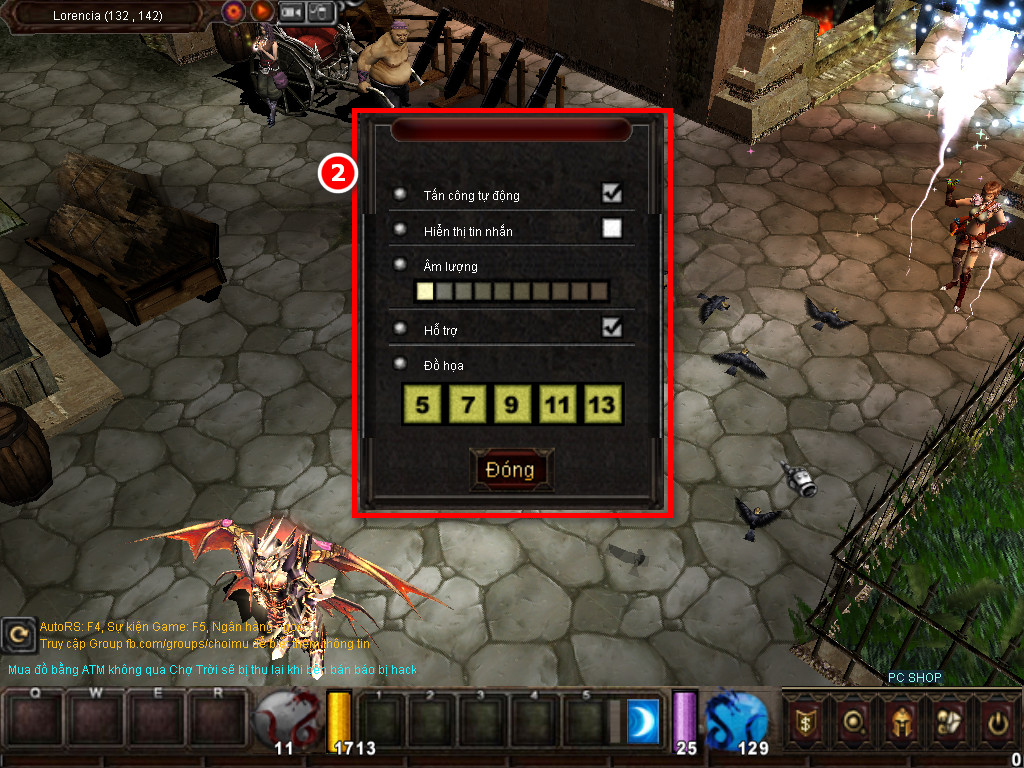 Chức năng chính của Game MU Hắc Long